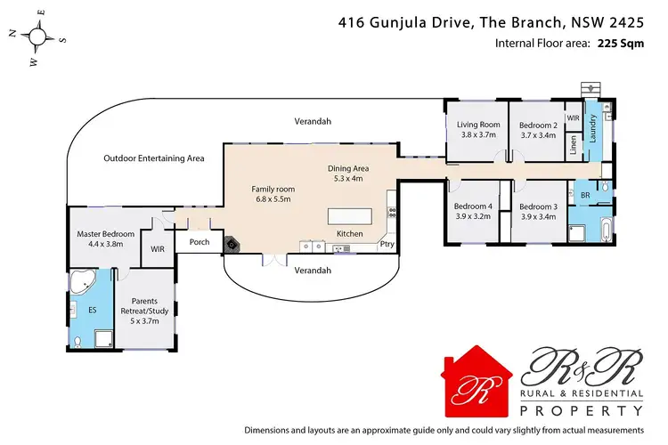 Floorplan of Homely rural property listing, 416 Gunjula Drive, The Branch NSW 2425