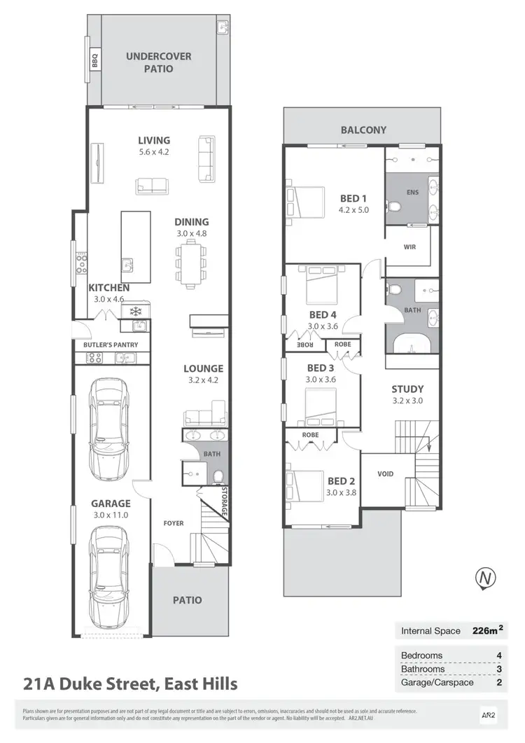 Floorplan of Homely semi-detached listing, 21A Duke Street, East Hills NSW 2213