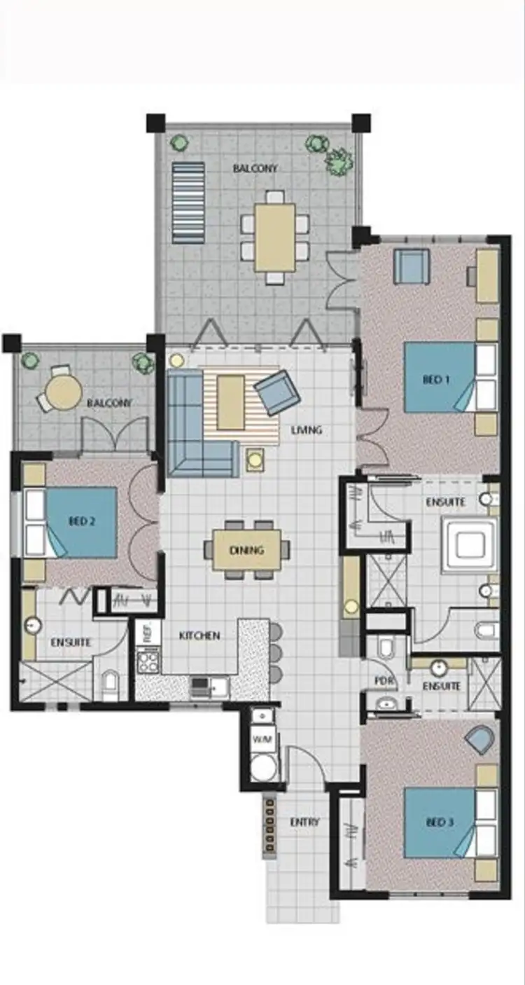 Floorplan of Homely unit listing, 513/9a Hermitage Drive, Airlie Beach QLD 4802