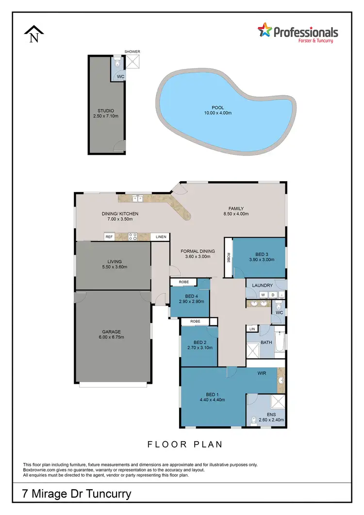 Floorplan of Homely house listing, 7 Mirage Drive, Tuncurry NSW 2428