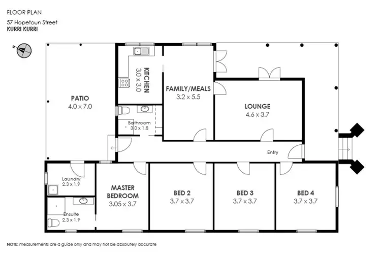 Floorplan of Homely house listing, 57 Hopetoun Street, Kurri Kurri NSW 2327