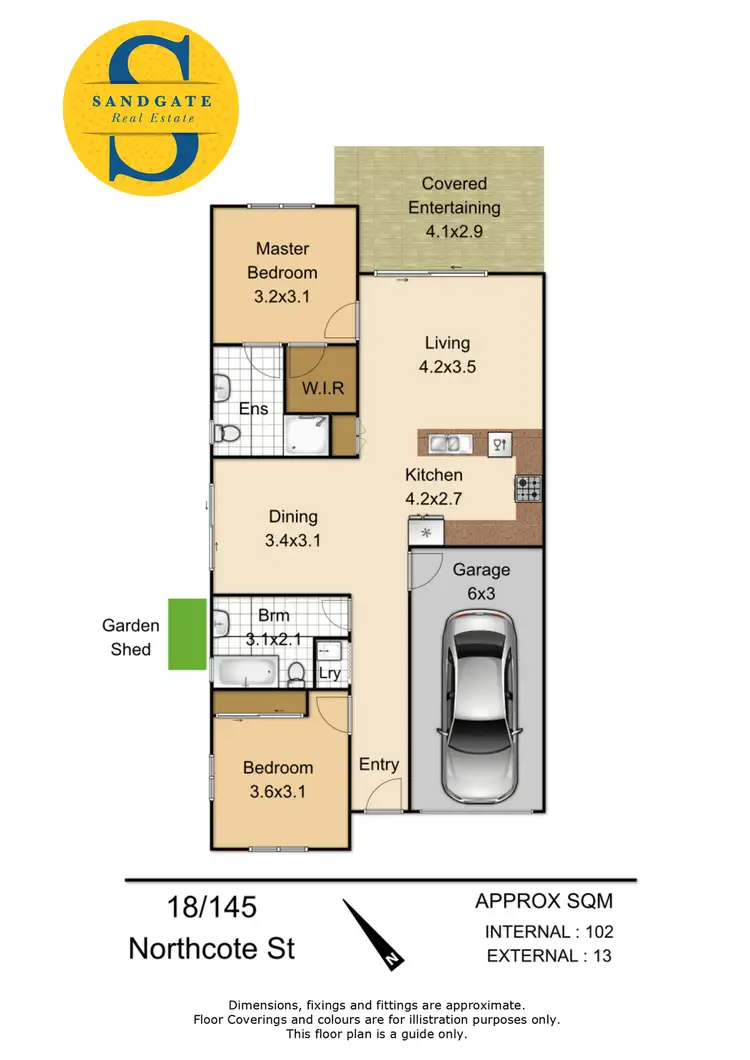 Floorplan of Homely townhouse listing, 18/145 Northcote Street, Brighton QLD 4017