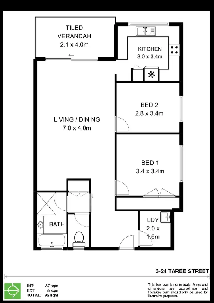 Floorplan of Homely unit listing, 3/24-26 Taree Street, Tuncurry NSW 2428