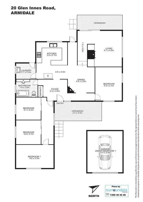 Floorplan of Homely house listing, 20 Glen Innes Road, Armidale NSW 2350