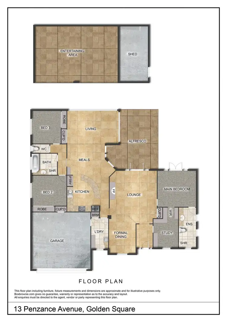 Floorplan of Homely house listing, 13 Penzance Avenue, Golden Square VIC 3555