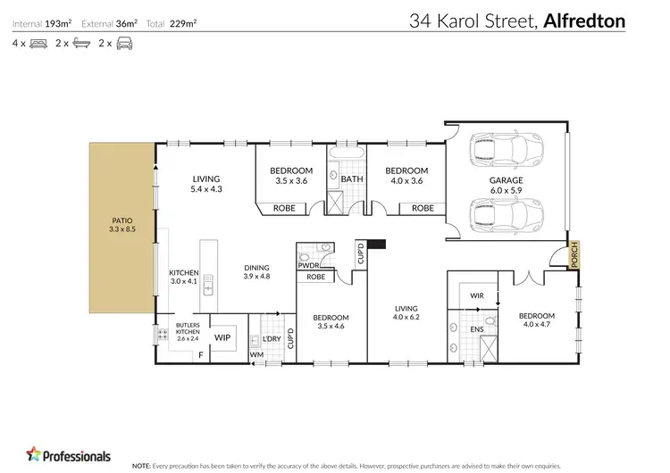 Floorplan of Homely house listing, 34 Karol Street, Alfredton VIC 3350