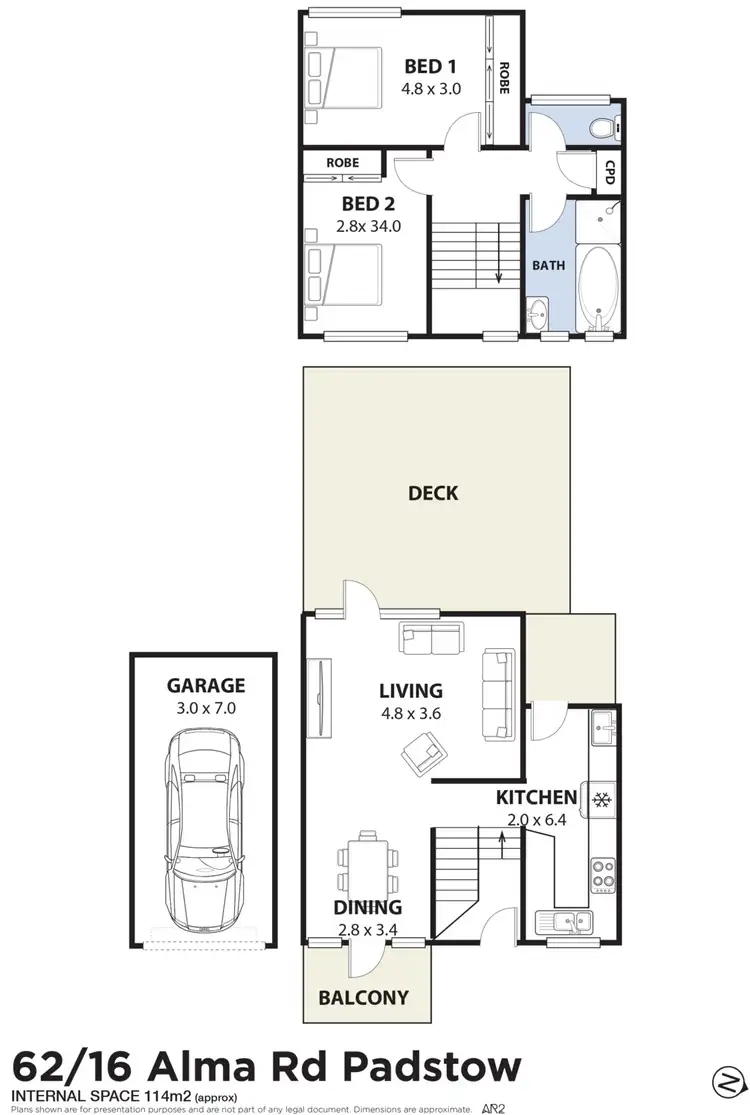 Floorplan of Homely townhouse listing, 62/16 Alma Road, Padstow NSW 2211
