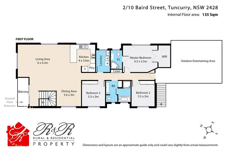 Floorplan of Homely townhouse listing, 2/10 Baird Street, Tuncurry NSW 2428