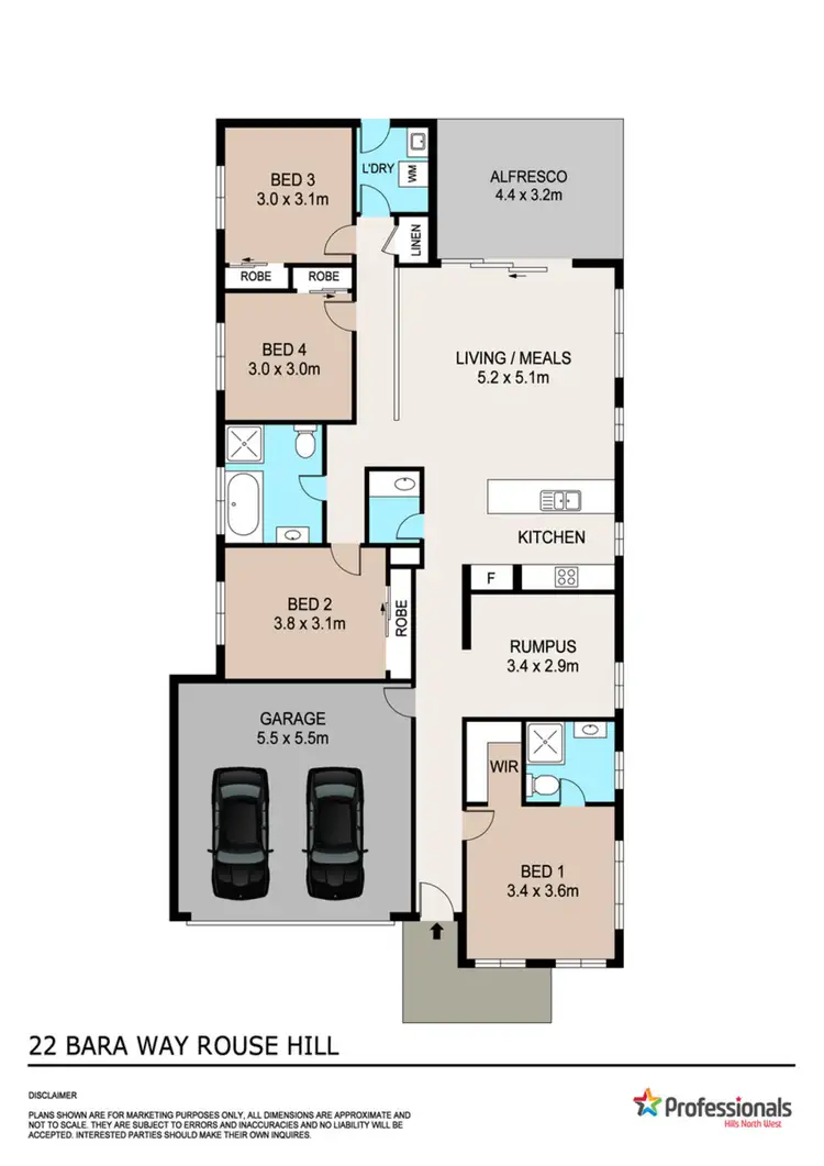Floorplan of Homely house listing, 22 Bara Way, Rouse Hill NSW 2155