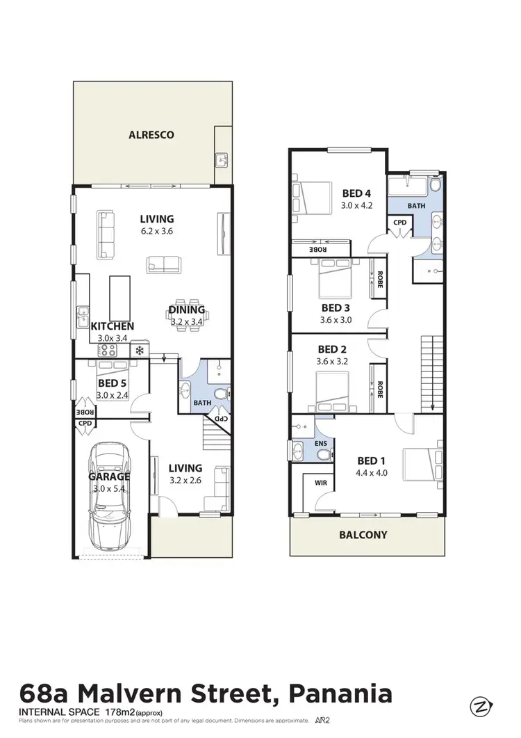 Floorplan of Homely semi-detached listing, 68A Malvern Street, Panania NSW 2213
