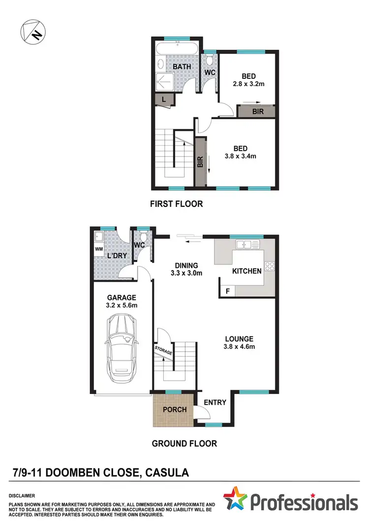 Floorplan of Homely townhouse listing, 7/9-11 Doomben Close, Casula NSW 2170