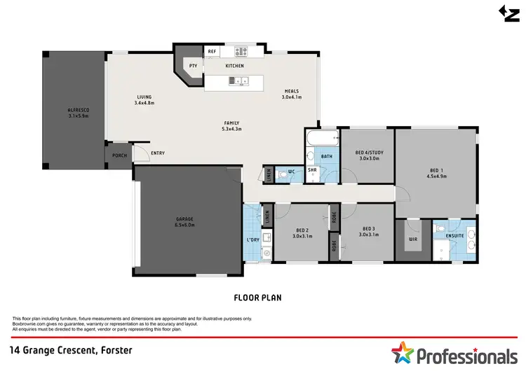 Floorplan of Homely house listing, 14 Grange Crescent, Forster NSW 2428