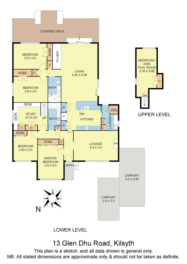 Floorplan of Homely house listing, 13 Glen Dhu Road, Kilsyth VIC 3137