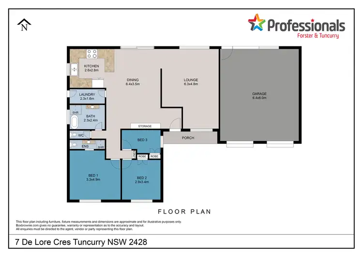 Floorplan of Homely house listing, 7 De Lore Crescent, Tuncurry NSW 2428