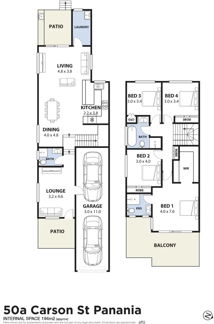 Floorplan of Homely semi-detached listing, 50A Carson Street, Panania NSW 2213