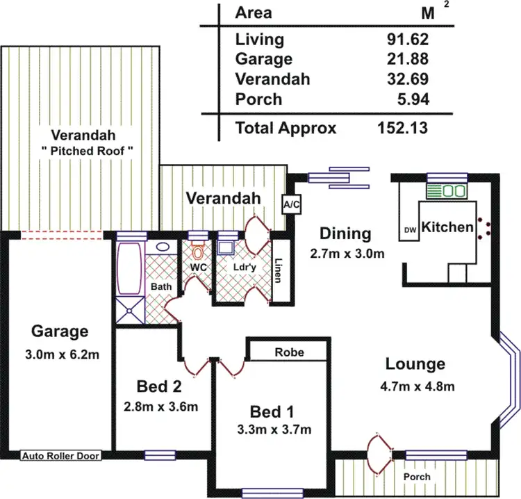 Floorplan of Homely unit listing, 1/42-44 Mooringe Avenue, North Plympton SA 5037