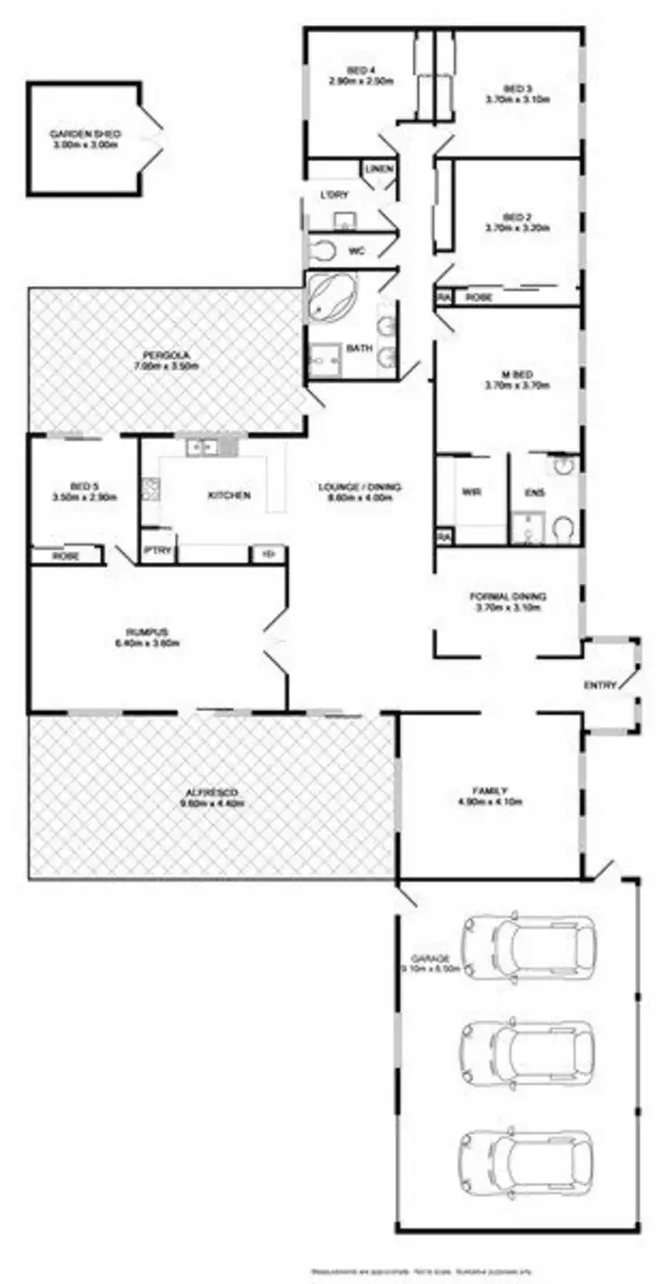 Floorplan of Homely house listing, 7 Cromer Fairway, Wodonga VIC 3690