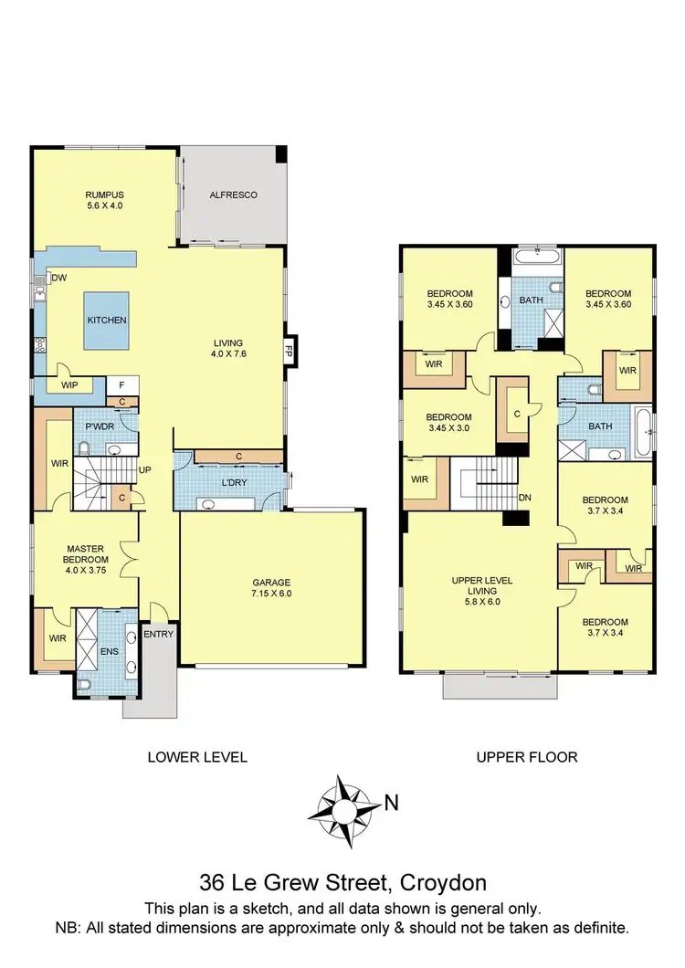 Floorplan of Homely house listing, 36 Le Grew Street, Croydon VIC 3136
