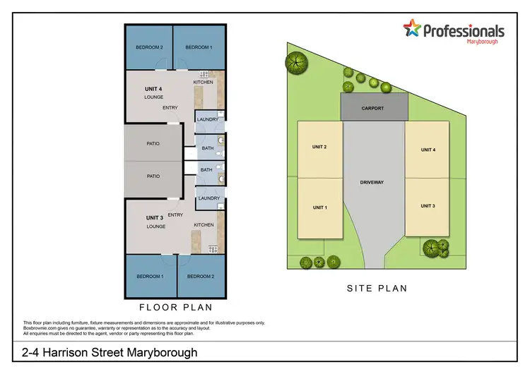 Floorplan of Homely block of units listing, 2-4 Harrison Street, Maryborough VIC 3465