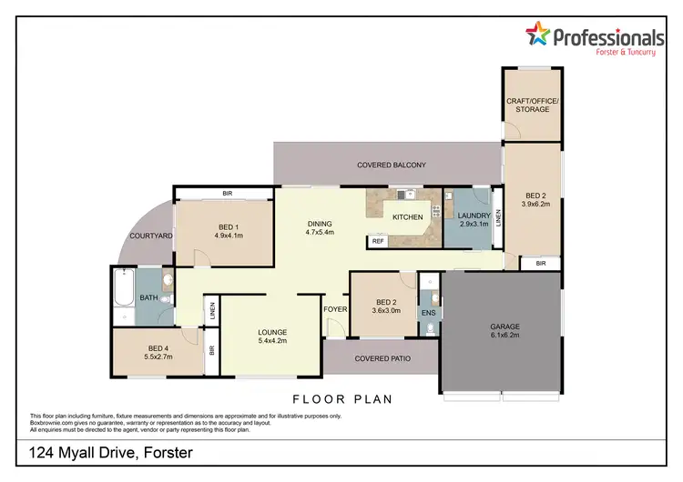 Floorplan of Homely house listing, 124 Myall Drive, Forster NSW 2428
