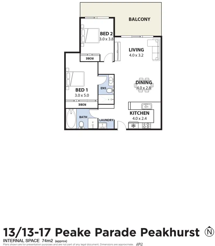 Floorplan of Homely apartment listing, 13/13-17 Peake Parade, Peakhurst NSW 2210