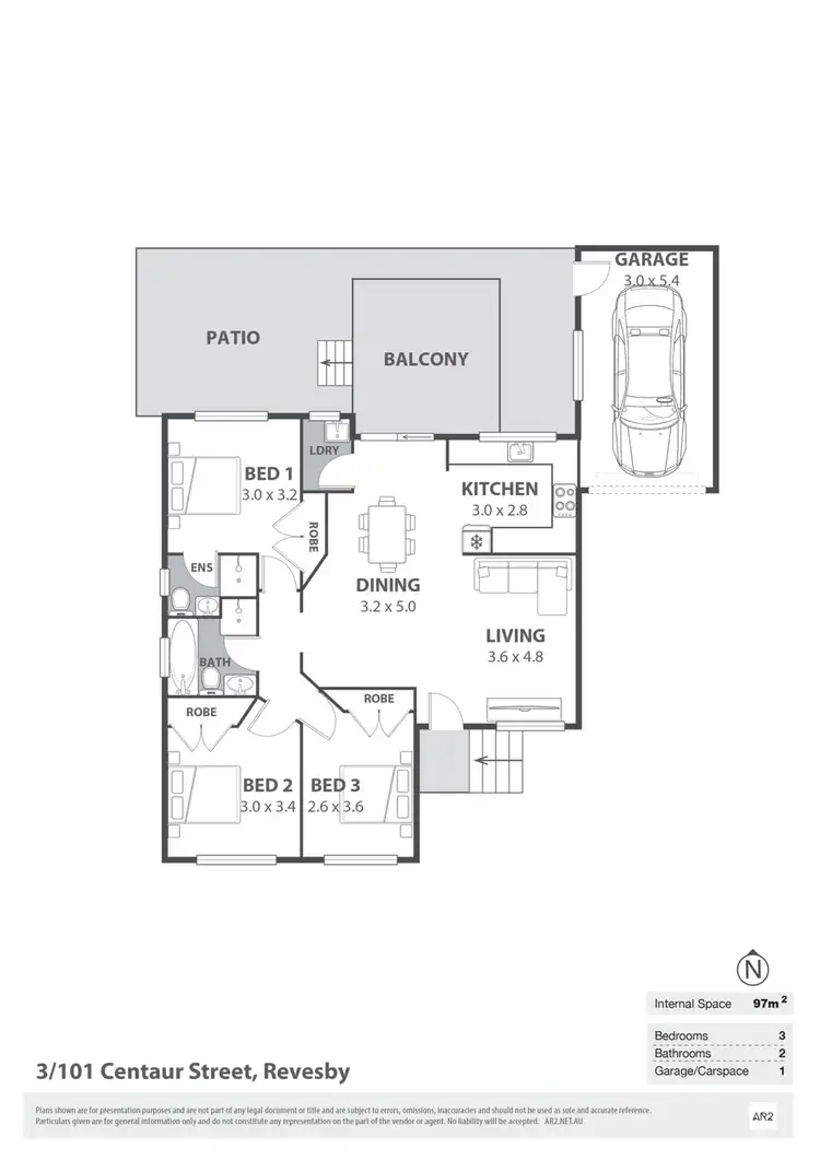 Floorplan of Homely villa listing, 3/101 Centaur Street, Revesby NSW 2212
