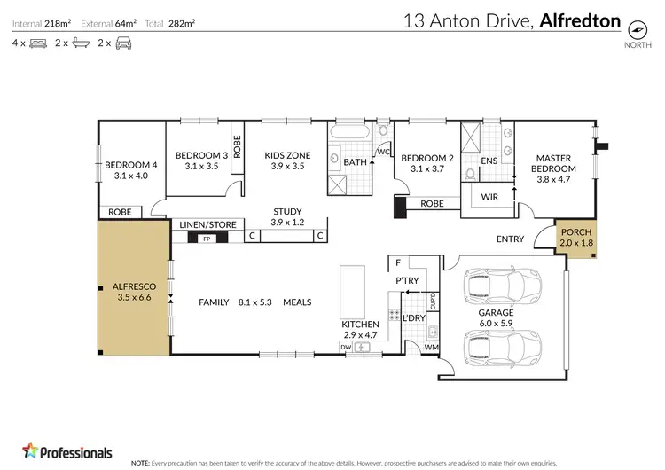 Floorplan of Homely house listing, 13 Anton Drive, Alfredton VIC 3350