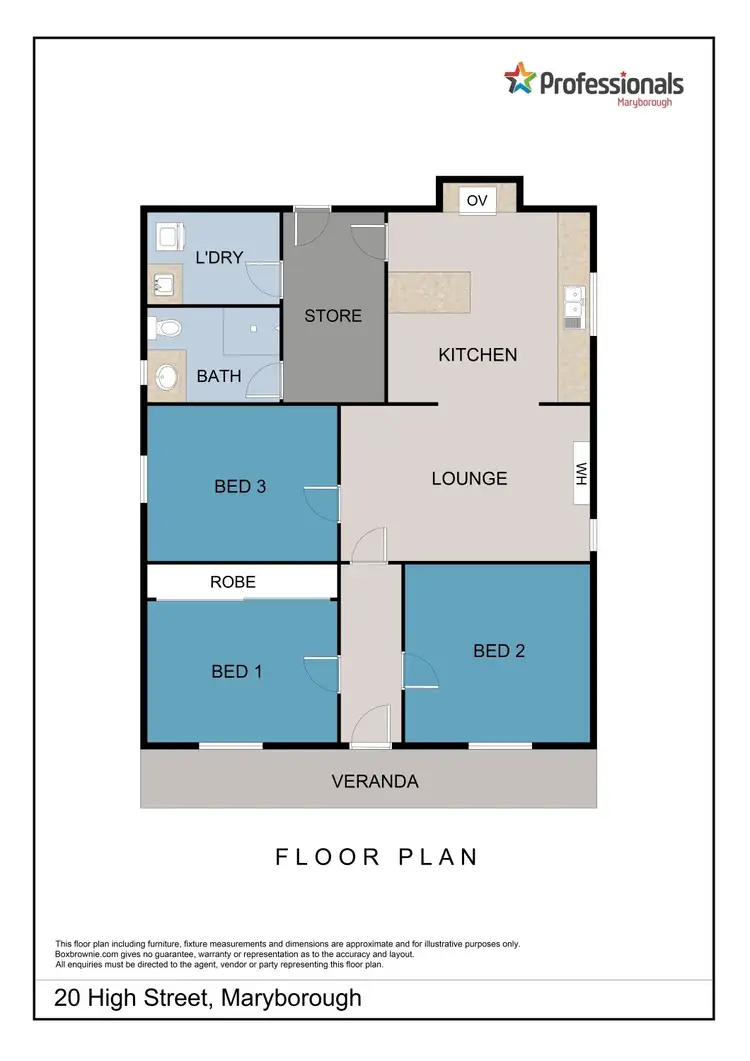 Floorplan of Homely house listing, 20 High Street, Maryborough VIC 3465
