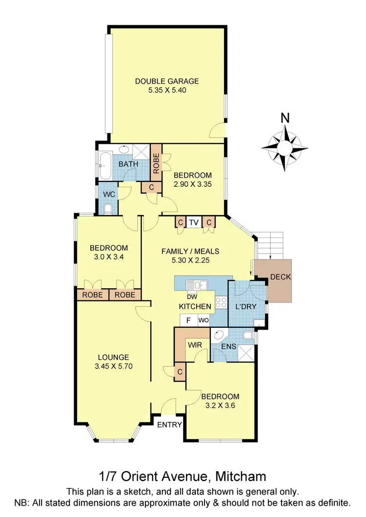 Floorplan of Homely unit listing, 1/7 Orient Avenue, Mitcham VIC 3132