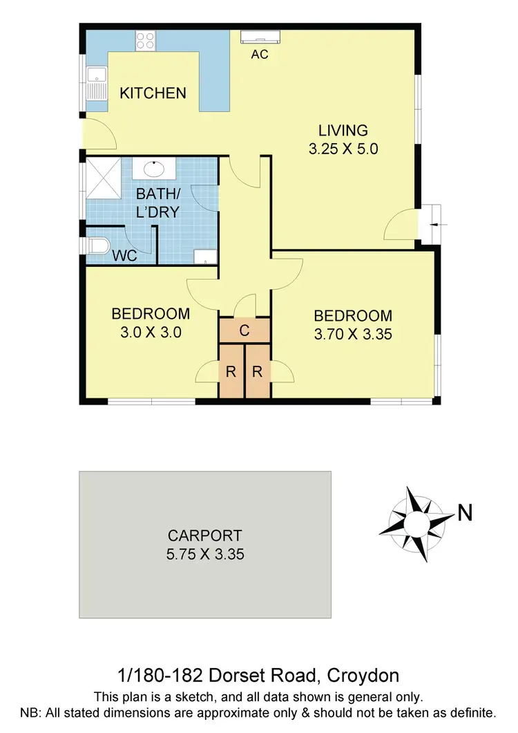 Floorplan of Homely unit listing, 1/180 Dorset Road, Croydon VIC 3136