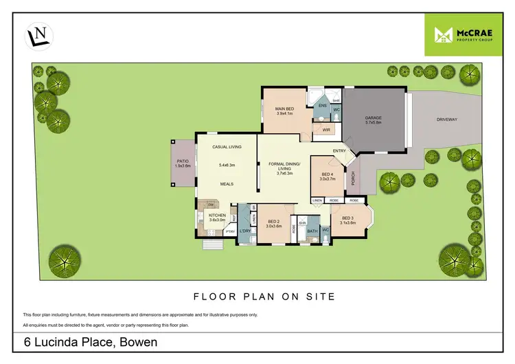 Floorplan of Homely house listing, 6 Lucinda Place, Bowen QLD 4805
