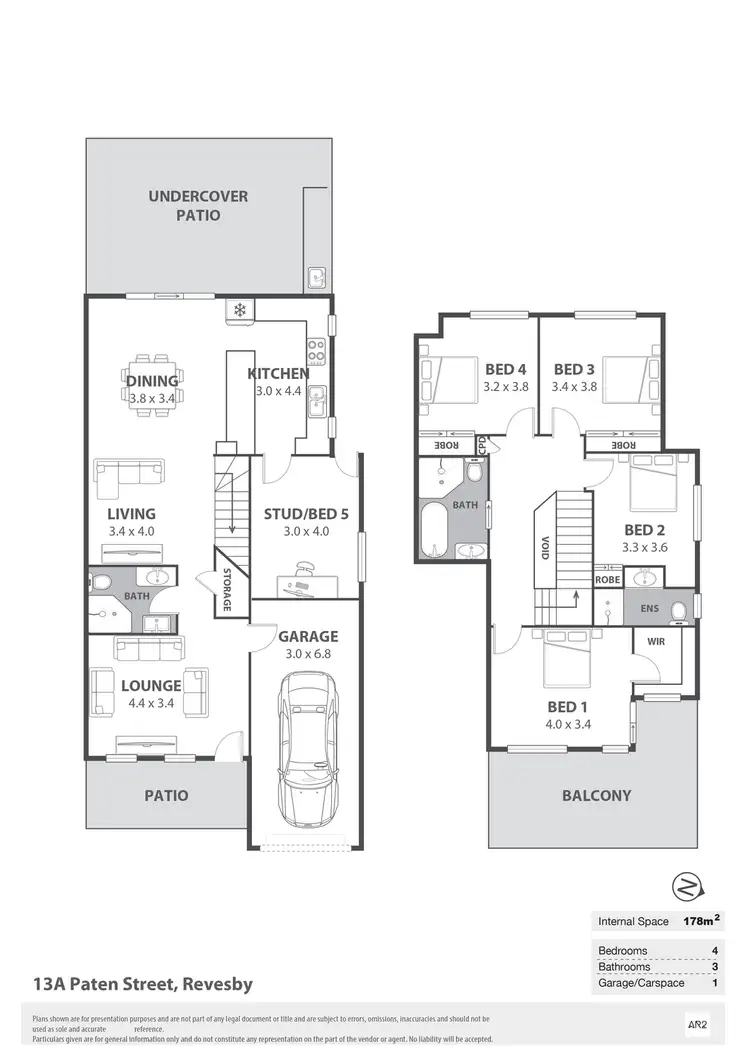 Floorplan of Homely semi-detached listing, 13A Paten Street, Revesby NSW 2212