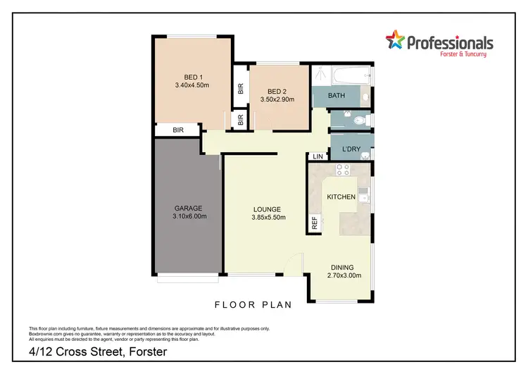 Floorplan of Homely unit listing, 4/12 Cross Street, Forster NSW 2428