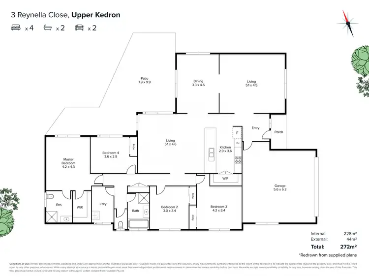 Floorplan of Homely house listing, 3 Reynella Close, Upper Kedron QLD 4055