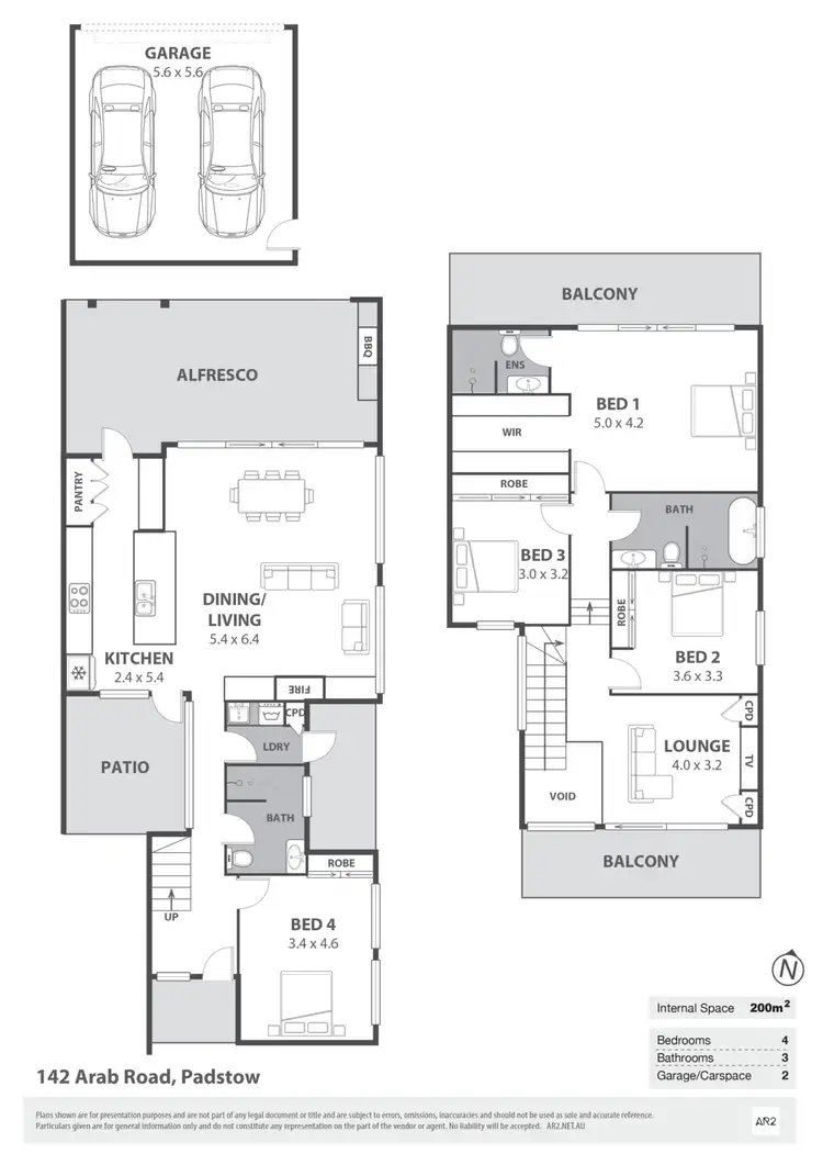 Floorplan of Homely semi-detached listing, 142 Arab Road, Padstow NSW 2211