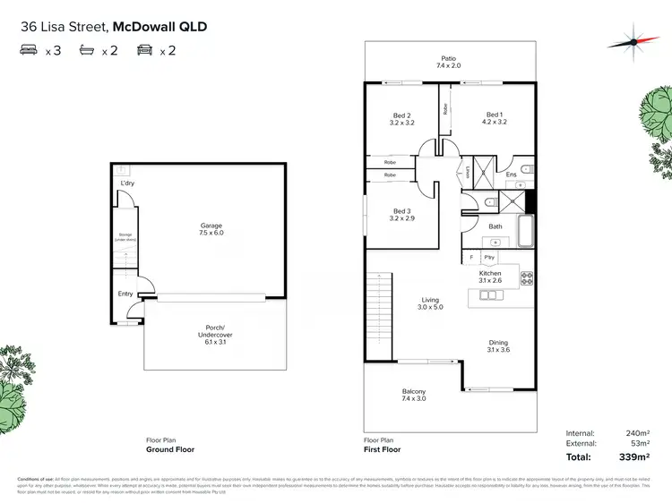 Floorplan of Homely townhouse listing, 36 Lisa Street, Mcdowall QLD 4053