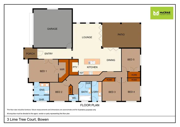 Floorplan of Homely house listing, 3 Lime Tree Court, Bowen QLD 4805