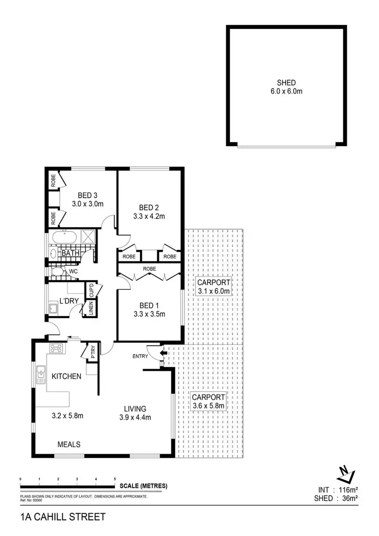 Floorplan of Homely house listing, 1A Cahill Street, White Hills VIC 3550
