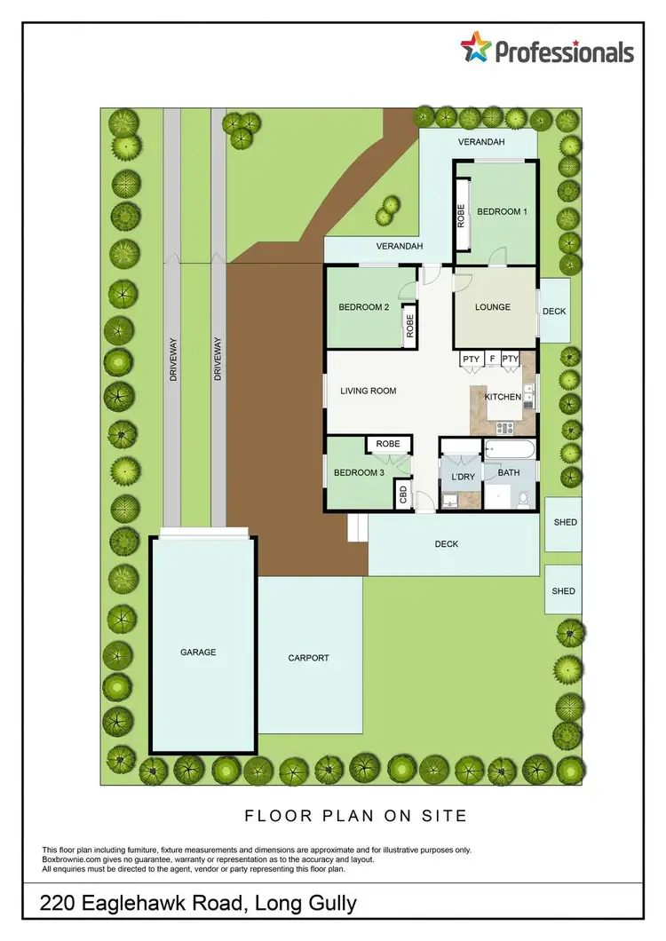 Floorplan of Homely house listing, 220 Eaglehawk Road, Long Gully VIC 3550