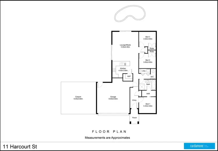 Floorplan of Homely house listing, 11 Harcourt Street, Nathalia VIC 3638