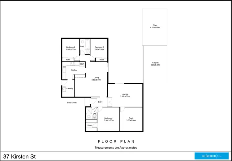 Floorplan of Homely house listing, 37 Kirsten Street, Shepparton VIC 3630