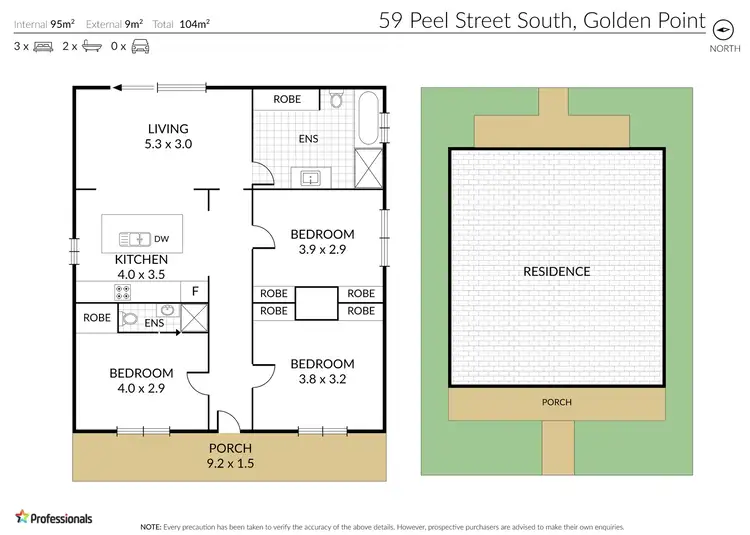 Floorplan of Homely townhouse listing, 59 Peel Street South, Golden Point VIC 3350