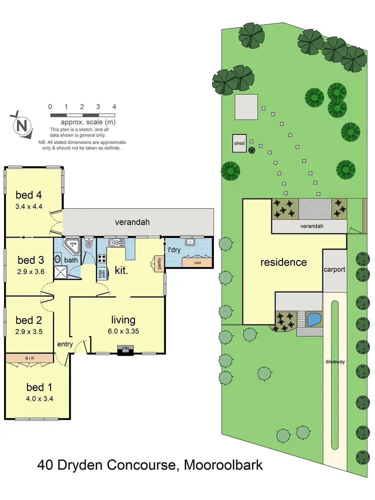 Floorplan of Homely house listing, 40 Dryden Concourse, Mooroolbark VIC 3138