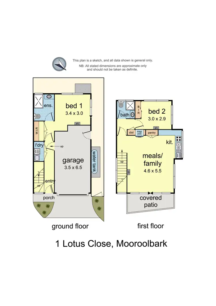 Floorplan of Homely townhouse listing, 1 Lotus Close, Mooroolbark VIC 3138