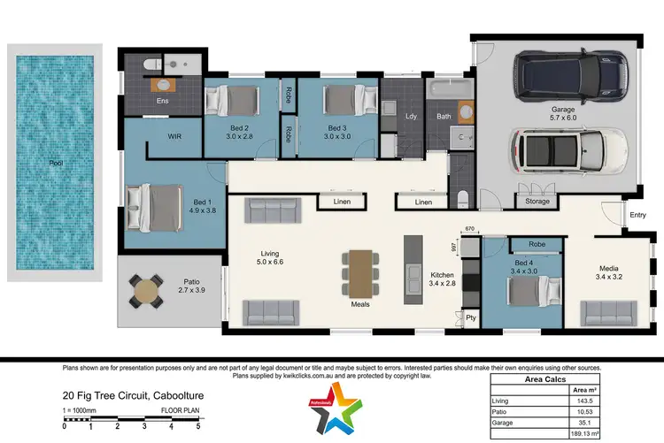 Floorplan of Homely house listing, 20 Figtree Circuit, Caboolture QLD 4510