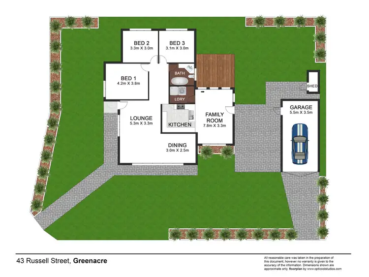 Floorplan of Homely house listing, 43 Russell Street, Greenacre NSW 2190