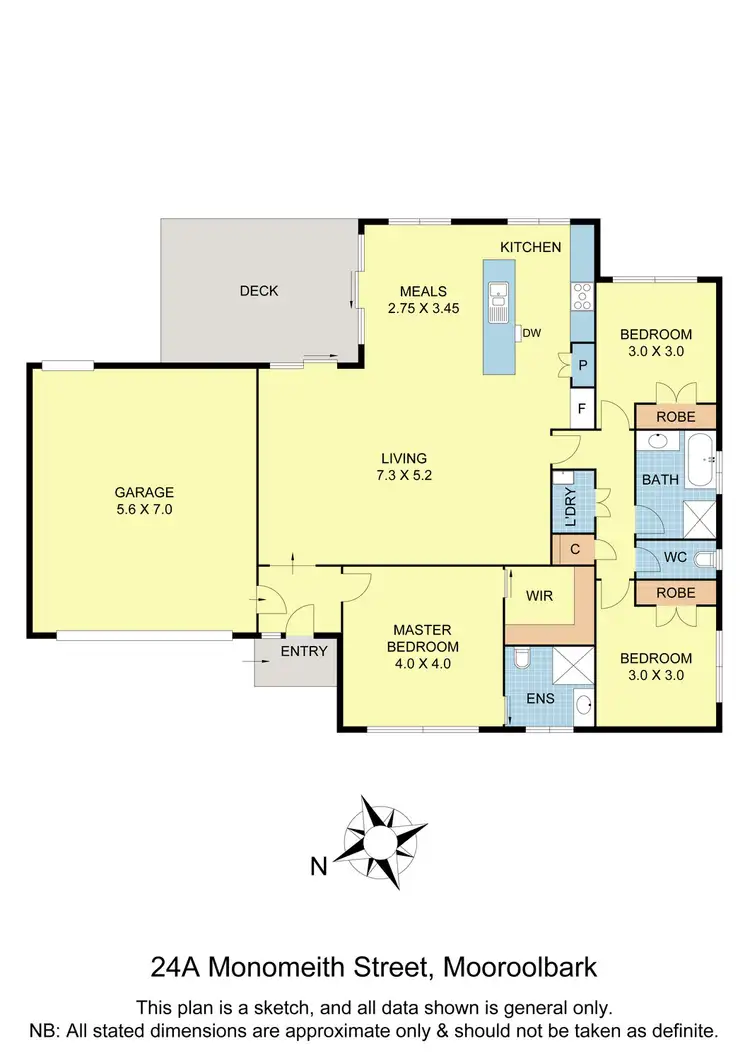 Floorplan of Homely house listing, 24a Monomeith Street, Mooroolbark VIC 3138