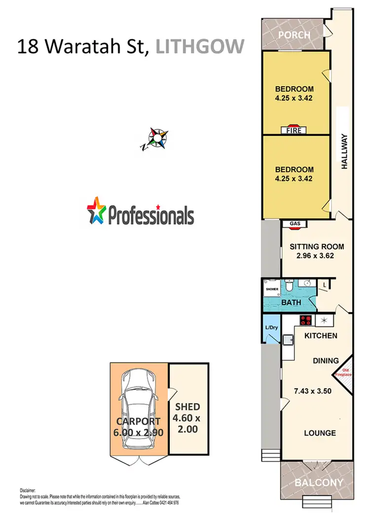 Floorplan of Homely house listing, 18 Waratah Street, Lithgow NSW 2790