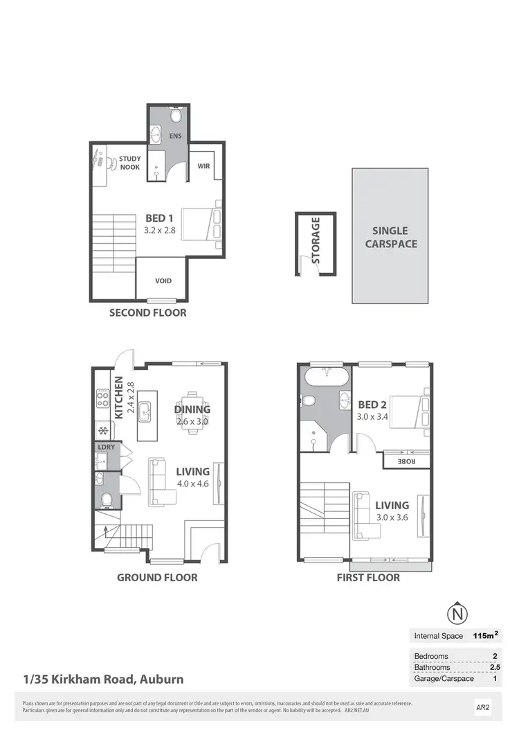 Floorplan of Homely townhouse listing, 1/35 Kirkham Avenue, Auburn NSW 2144