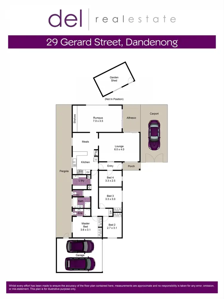 Floorplan of Homely house listing, 29 Gerard Street, Dandenong VIC 3175